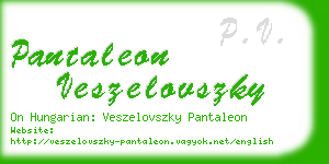 pantaleon veszelovszky business card